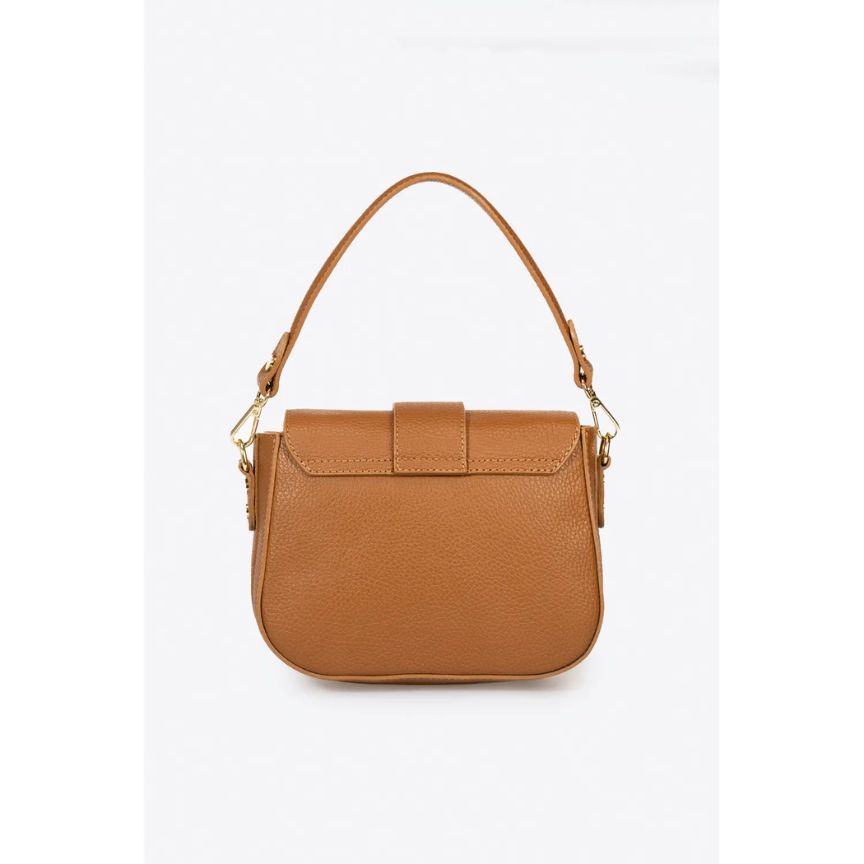 Stilvolle Damen Handtasche aus Echtleder mit langen und kurzen Gürteln