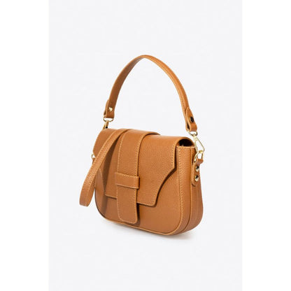 Stilvolle Damen Handtasche aus Echtleder mit langen und kurzen Gürteln