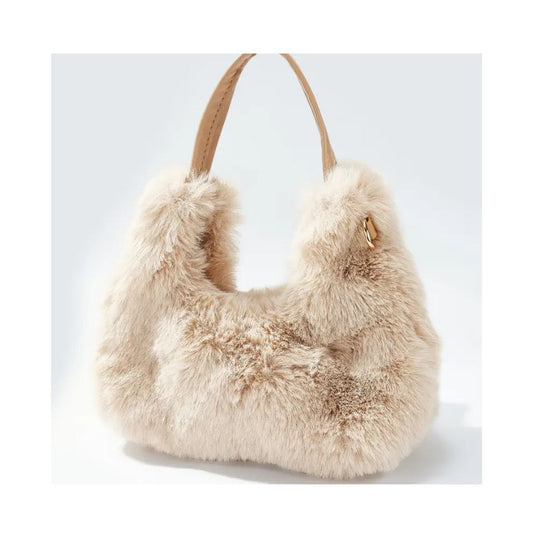 Stilvolle Damen Handtasche mit Faux-Fell - weich, elegant und trendy