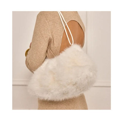 Stilvolle Damen Handtasche mit Faux-Fell - weich, elegant und absolut im Trend