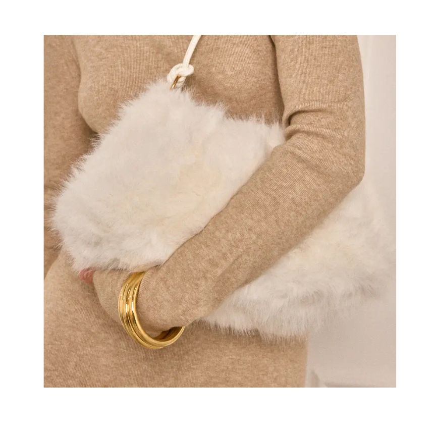 Stilvolle Damen Handtasche mit Faux-Fell - weich, elegant und absolut im Trend