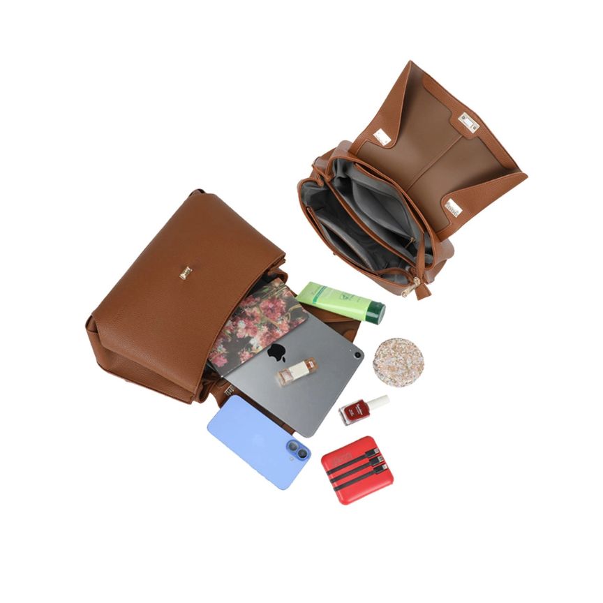 Stilvolle Damen Handtasche mit Henkel und Schulterriemen - modern und elegant