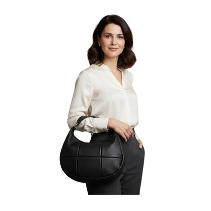 Stilvolle Damen Lederhandtasche mit Muster - Elegant & Minimalistisch