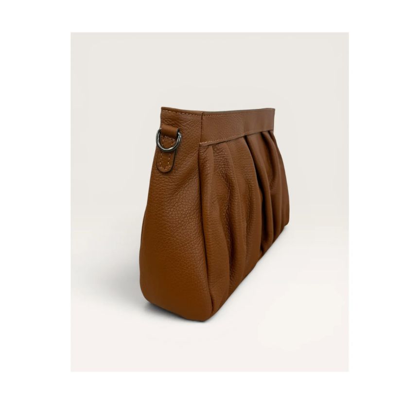 "Luisa" - Elegante Lederhandtasche mit Rüschen - ideal für besondere Anlässe