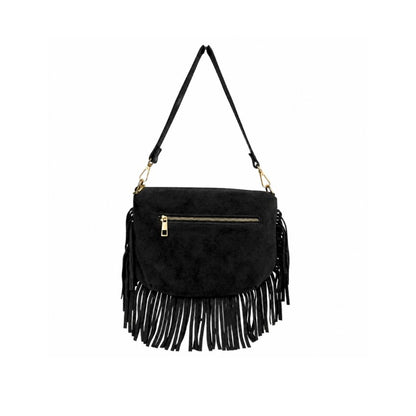 Selma - Stilvolle Wildleder Crossbody-Tasche mit Fransen - Boho-Style