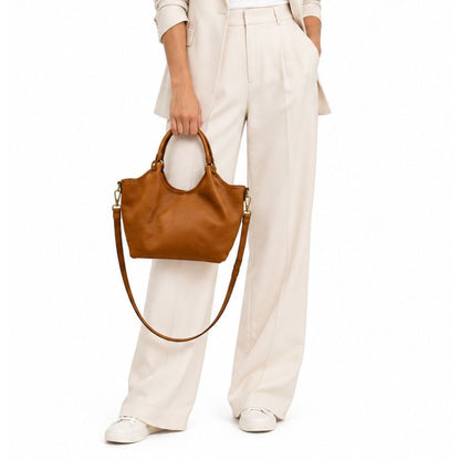 "Eva" - Stilvolle Damen Henkeltasche aus Leder für jeden Tag