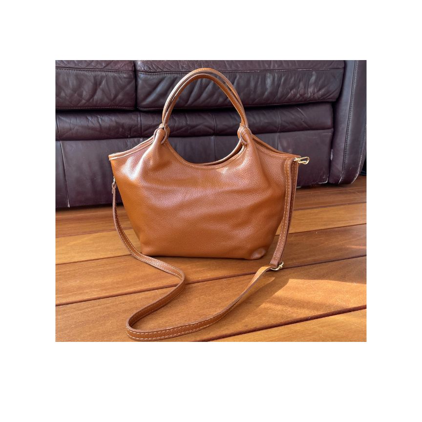 "Eva" - Stilvolle Damen Henkeltasche aus Leder für jeden Tag