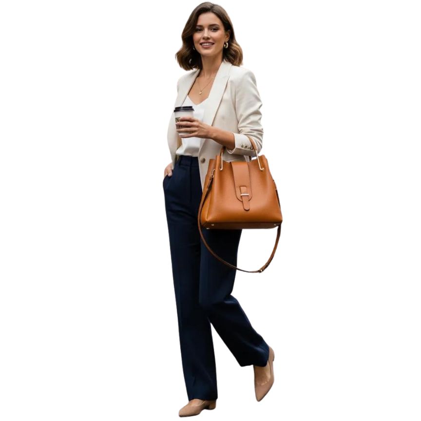 Stilvolle Damen Lederhandtasche mit Henkeln "Alexis" - Eleganz in Perfektion