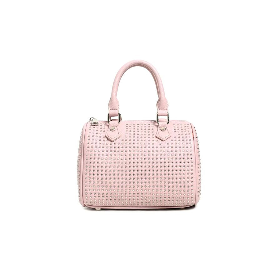 Stylische Damen Crossbody Bag mit Nieten rosa