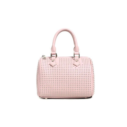 Stylische Damen Crossbody Bag mit Nieten rosa