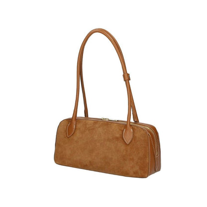 Trendige Damen Lederhandtasche in Barrelform mit langen Henkeln - elegant & modern