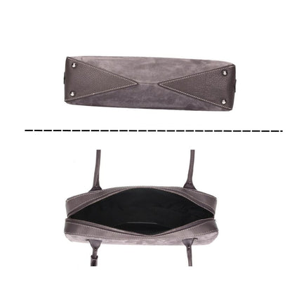 Trendige Damen Lederhandtasche in Barrelform mit langen Henkeln - elegant & modern