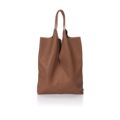 Trendy Damen Echtleder Shopper - weich, geräumig, schlicht & stilvoll