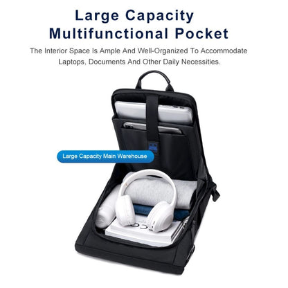 Unisex robuster, mittelgroßer Multifunktions-Rucksack mit Laptopfach