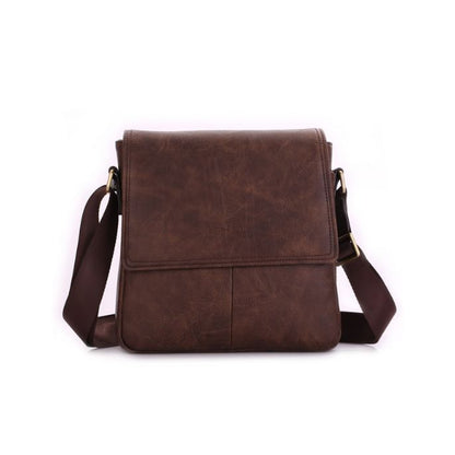 moderner Herren Messenger Bag, geräumig, diverse Fächer, in kastanienbraun, camel, schwarz