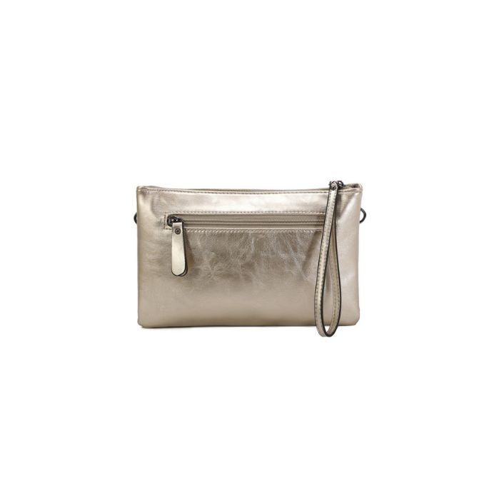 Rückseite moderne Abendtasche goldfarben