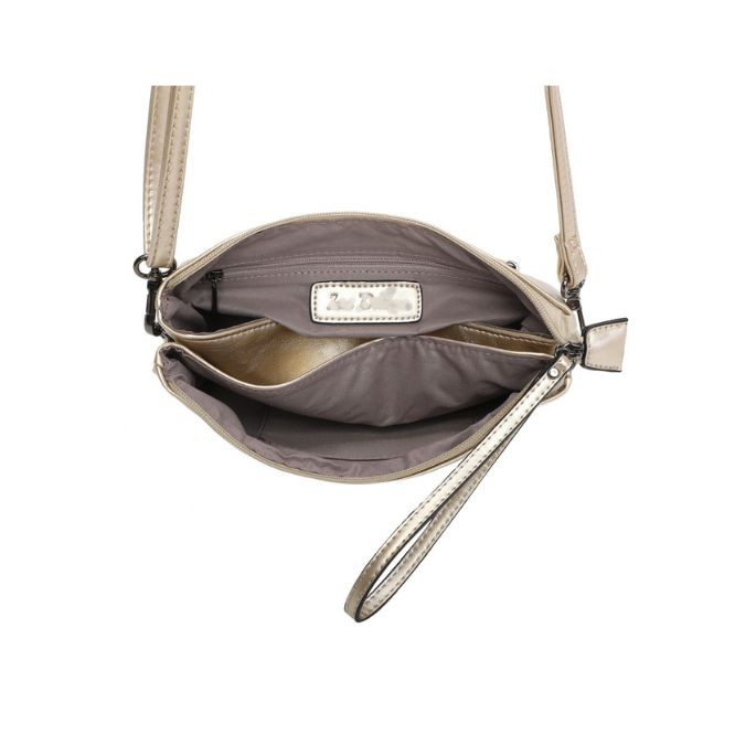Innenansicht moderne Abendtasche goldfarben
