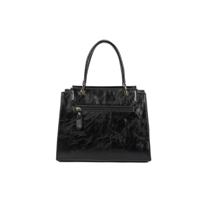 elegante Handtasche mit Gold Details in schwarz oder camelfarben 