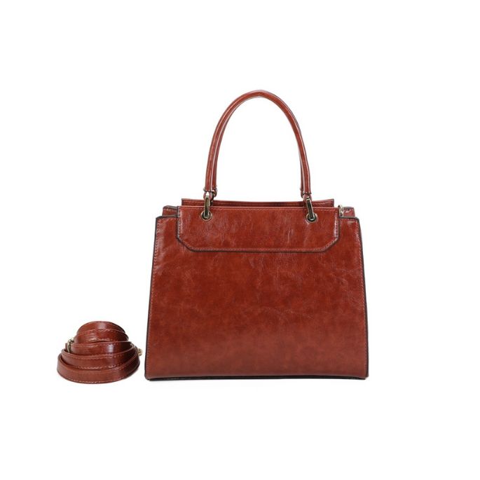 elegante Handtasche mit Gold Details in schwarz oder camelfarben