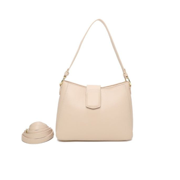 stylische moderne Tragetasche mit Magnetklappverschluß , in beige oder taupe
