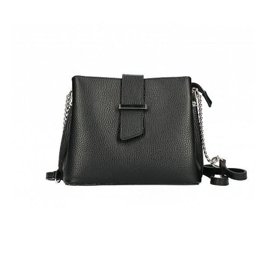 Amelie - Elegante Damen Lederhandtasche mit Klappe & 3 Fächern