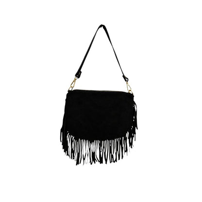 Selma - Stilvolle Wildleder Crossbody-Tasche mit Fransen - Boho-Style