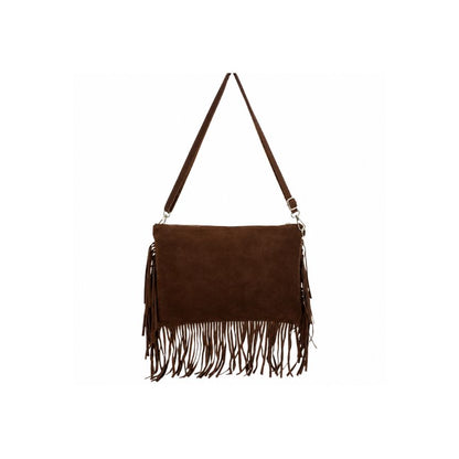 Elisabeth - Wildleder Crossbodybag mit Fransen - Boho-Style