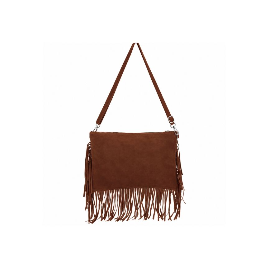 Elisabeth - Wildleder Crossbodybag mit Fransen - Boho-Style