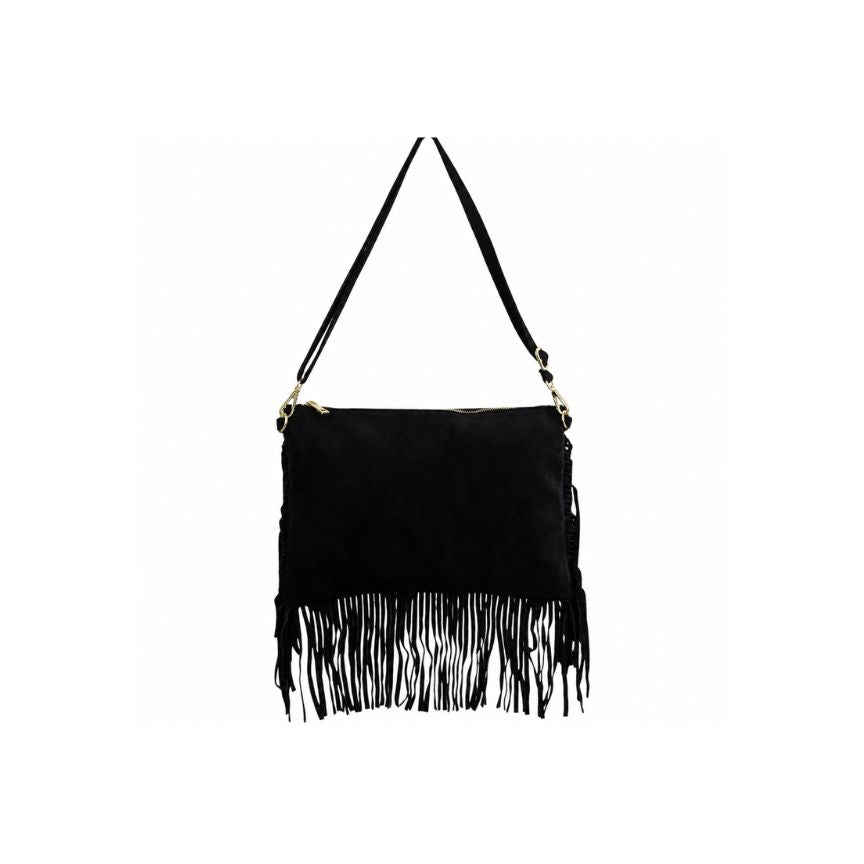 Elisabeth - Wildleder Crossbodybag mit Fransen - Boho-Style