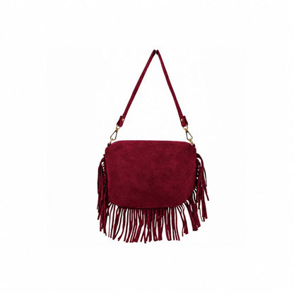 Selma - Stilvolle Wildleder Crossbody-Tasche mit Fransen - Boho-Style