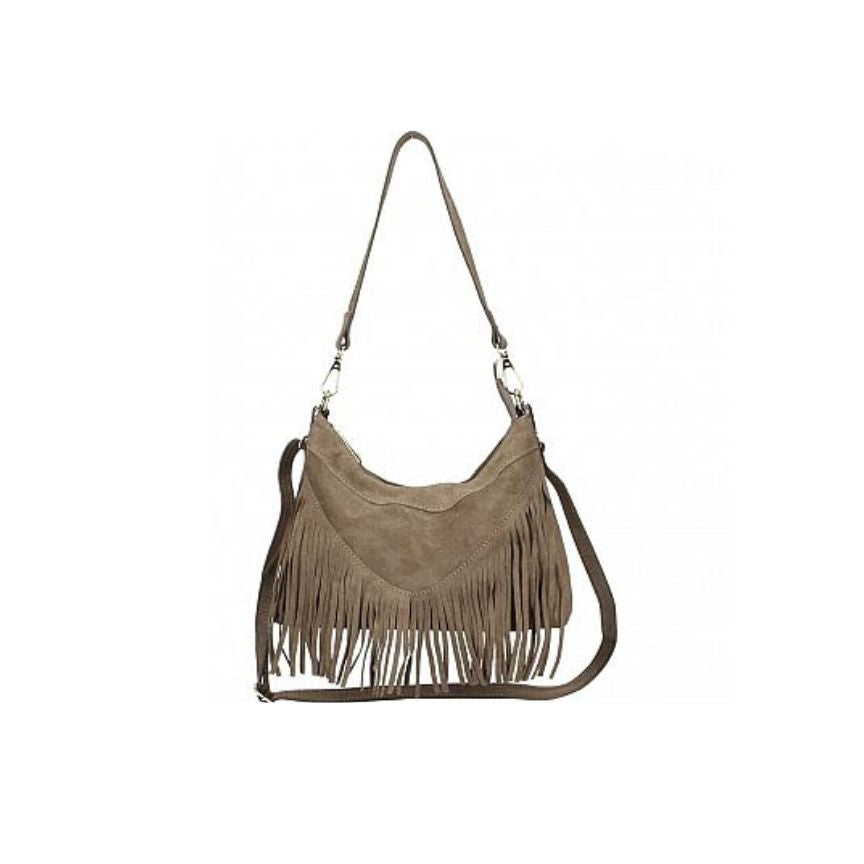 Shakira - Wildleder Crossbodybag mit Fransen - Moderner Boho-Style