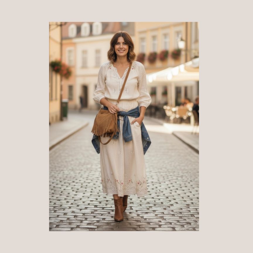 Shakira - Wildleder Crossbodybag mit Fransen - Moderner Boho-Style