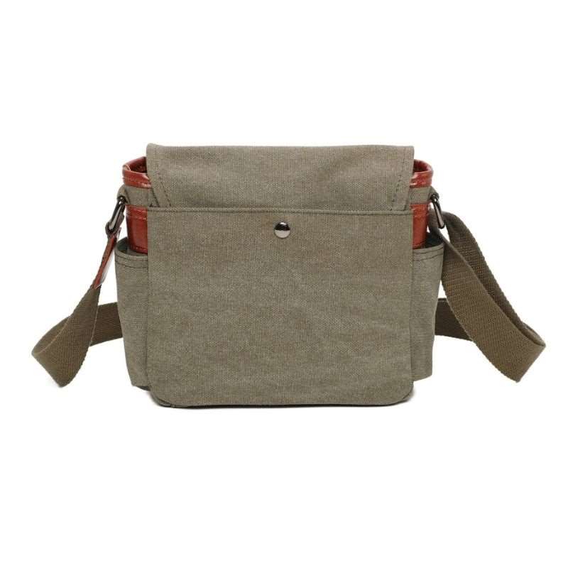 Stabile Canvas Messenger Tasche mit Seitentaschen - Alltag