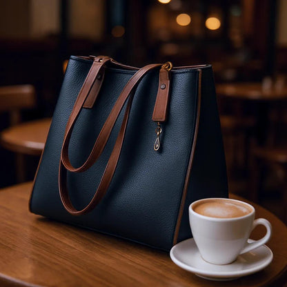 Elegante Damen Leder-Schultertasche für Alltag & Büro -2er Set