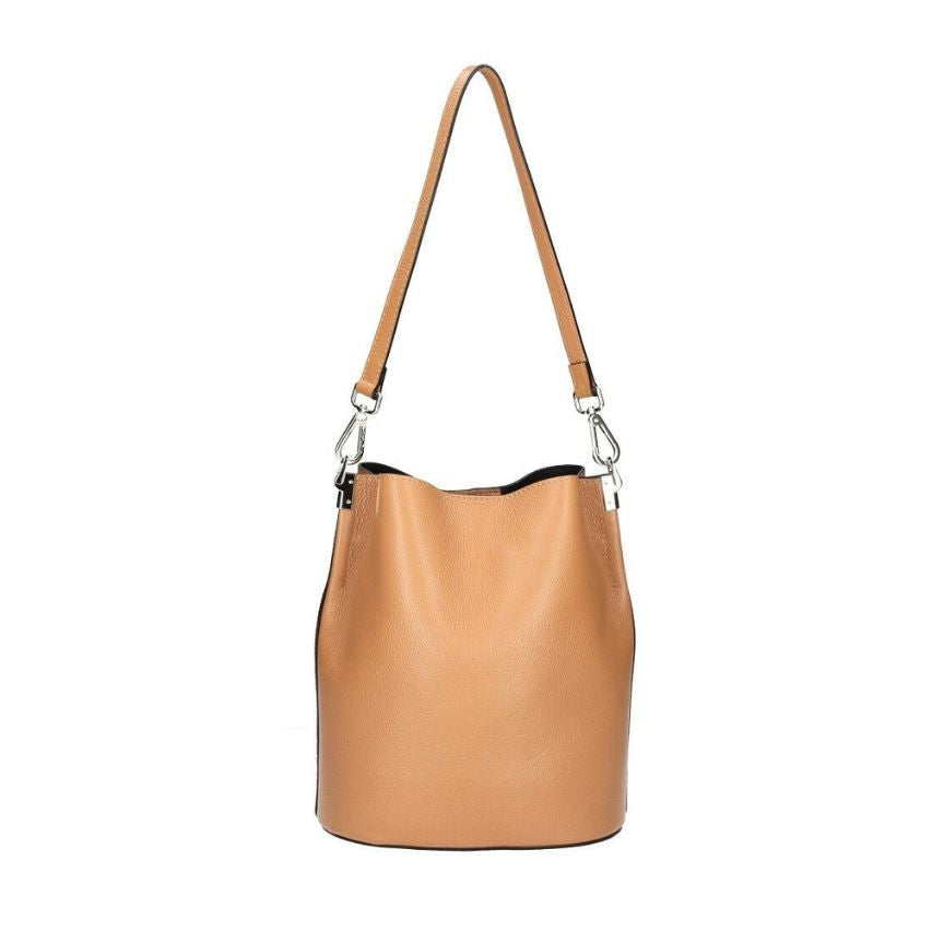 Mittelgroße, Echtleder Eimertasche - Elegante Shopper-Tasche