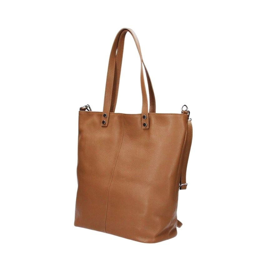 Geräumige Damen Echtleder Schultertasche - eleganter Shopper mit stabilen Henkeln