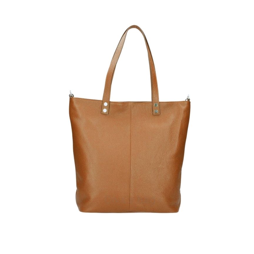 Geräumige Damen Echtleder Schultertasche - eleganter Shopper mit stabilen Henkeln