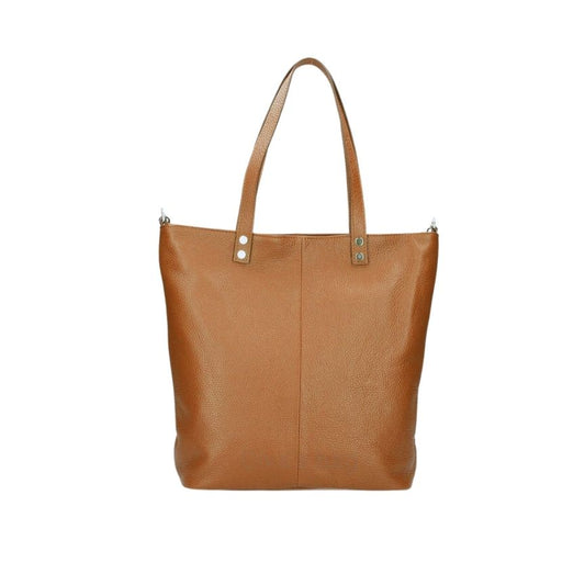 Geräumige Damen Echtleder Schultertasche - eleganter Shopper mit stabilen Henkeln