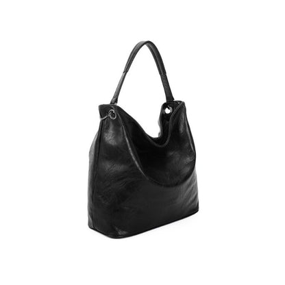 Seitenansicht Tote Bag modern, geräumig stabil schwarz