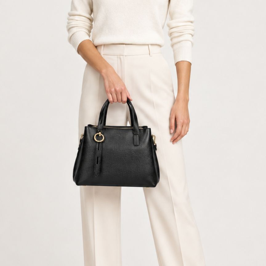 Simone-Elegante mittelgroße italienische Leder-Umhängetasche - stilvoll und vielseitig