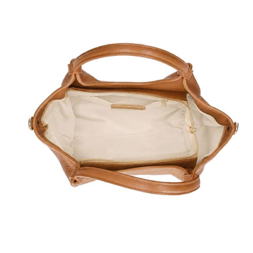 "Eva" - Stilvolle Damen Henkeltasche aus Leder für jeden Tag