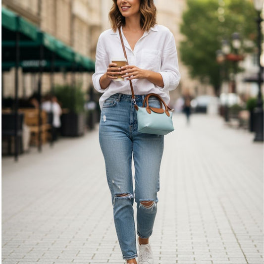 Echt-Leder Crossbody Tasche klein, elegant & vielseitig